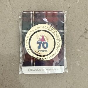 VIP Disney 70th Anniversary Gold and Blue Pin
